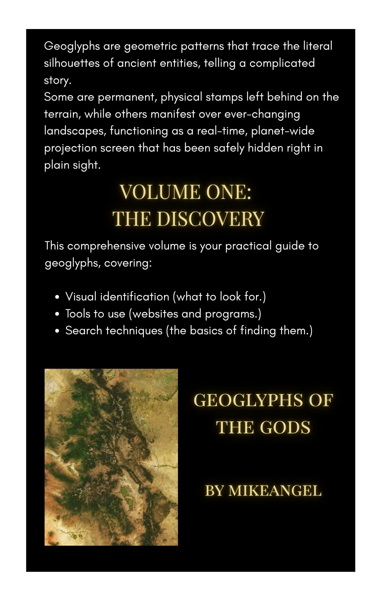 Geoglyphs of the Gods Volume 1: The Discovery — back cover