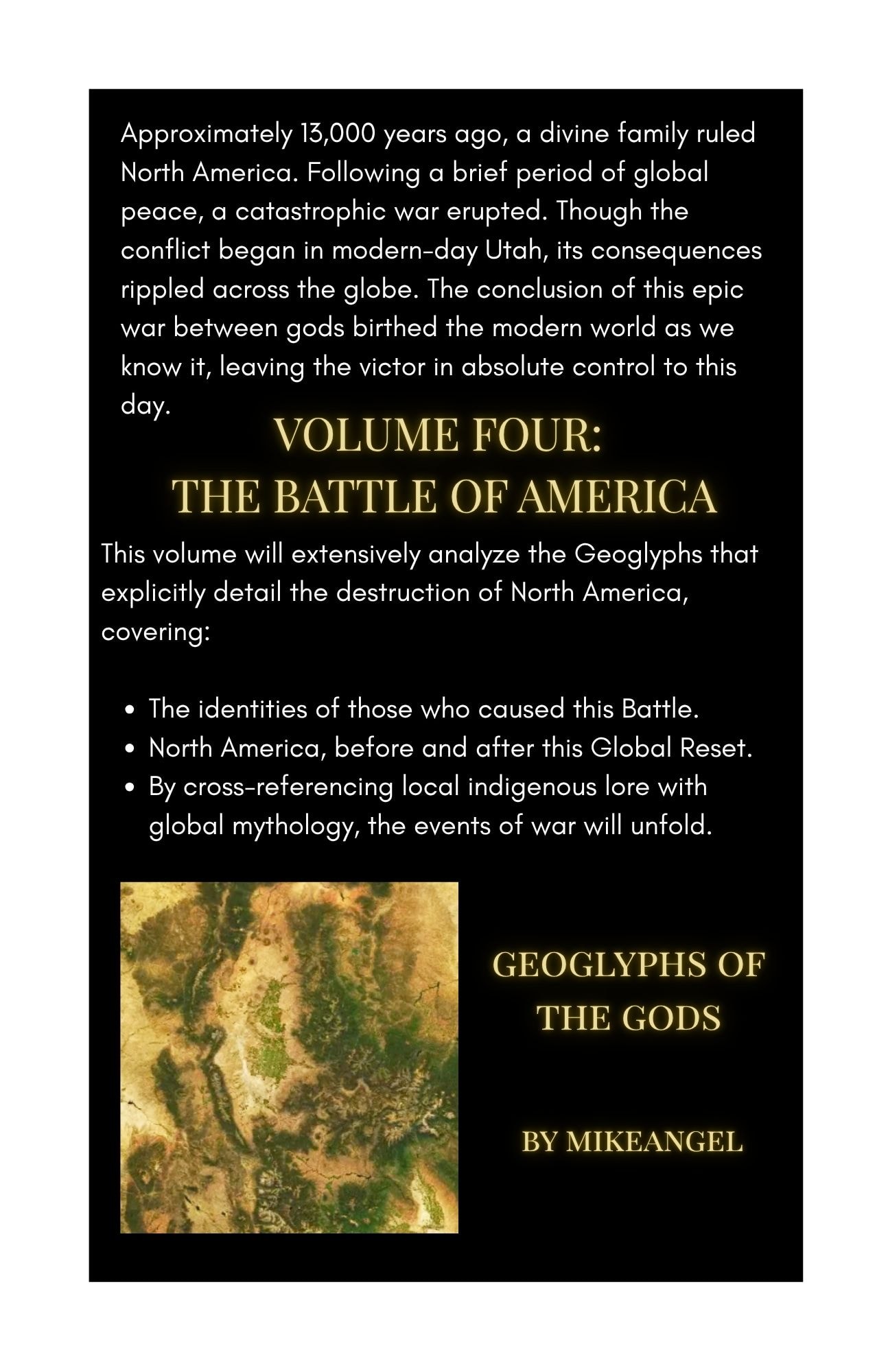 Geoglyphs of the Gods Volume 4: The Battle of America — back cover
